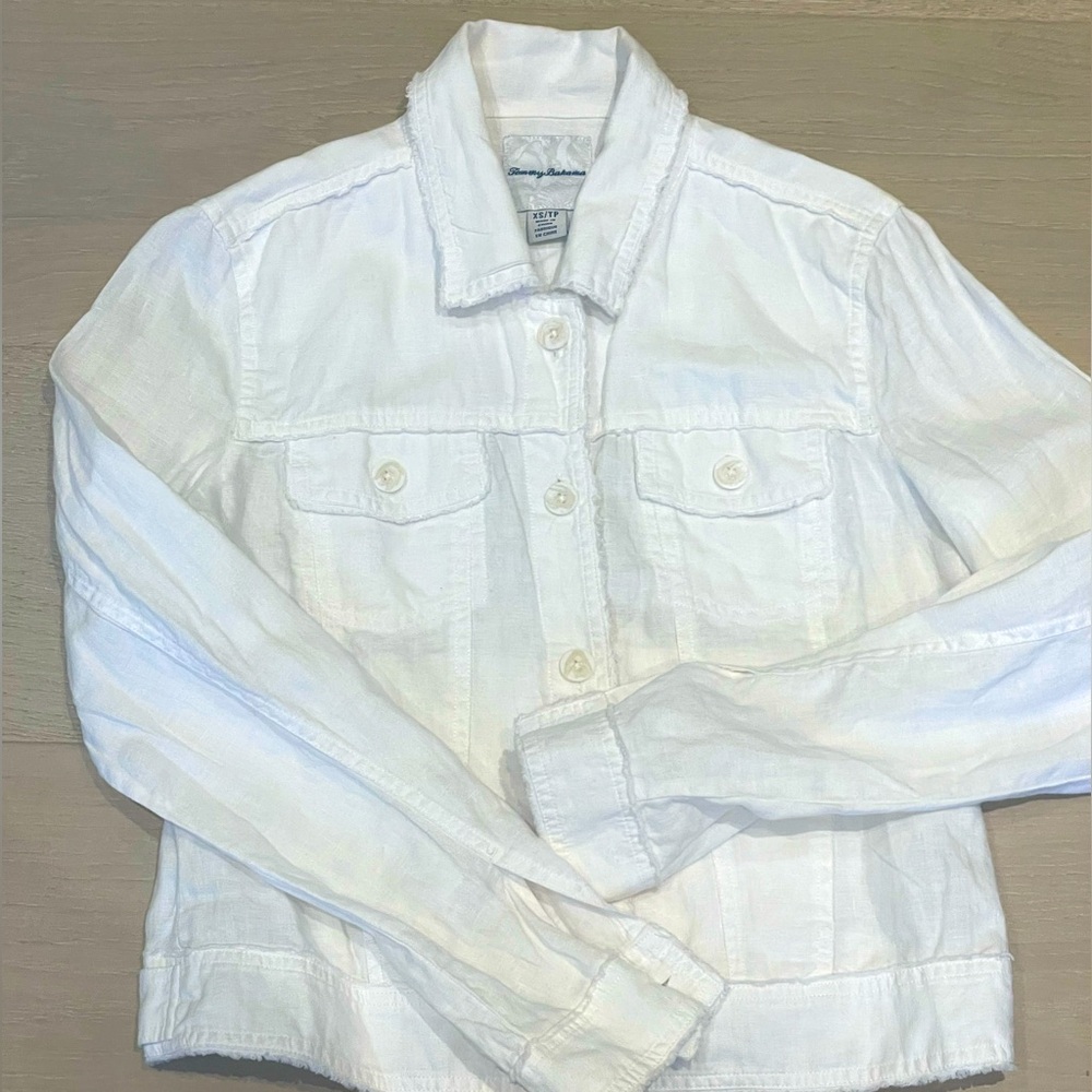 TOMMY BAHAMA Classic Linen Jacket - White - XS